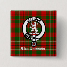 Cumming Crest Badge and Tartan Button