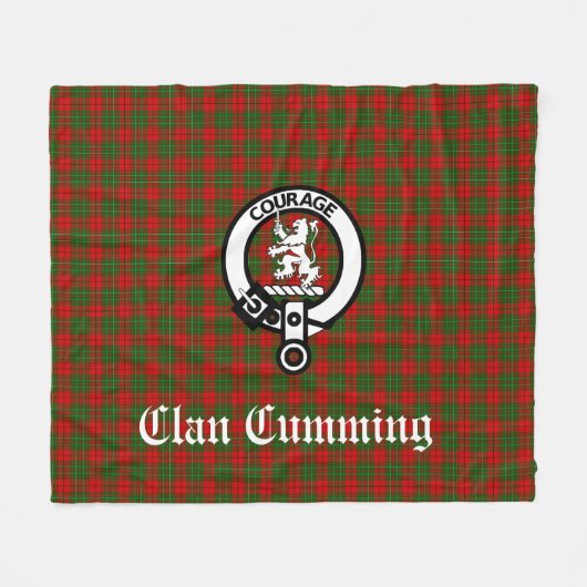 Cumming Crest Badge and Tartan Fleecedecke (Vorderseite (Horizontal))