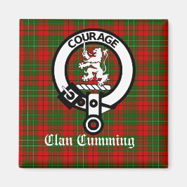 Cumming Crest Badge and Tartan Magnet