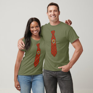 Cumming schottisches Clan-Abzeichen & Tartan-Schli T-Shirt