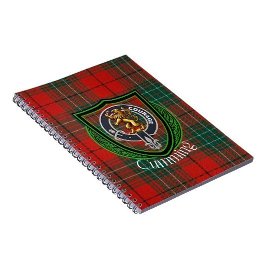 Cumming Scottish Clan Tartan & Crest Notizblock (Rechte Seite)