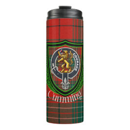 Cumming Scottish Clan Tartan & Crest Thermosbecher