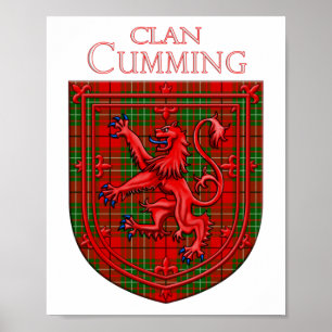 Cumming Tartan Scottish Kariert Lion Rampant Poster