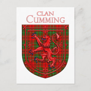 Cumming Tartan Scottish Kariert Lion Rampant Postkarte
