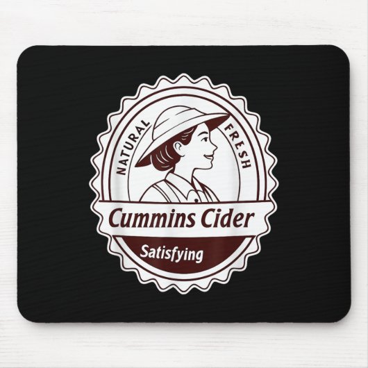 Cummins Cider Shirt - Funny Joke Novelty Gag Gesch Mousepad (Vorne)