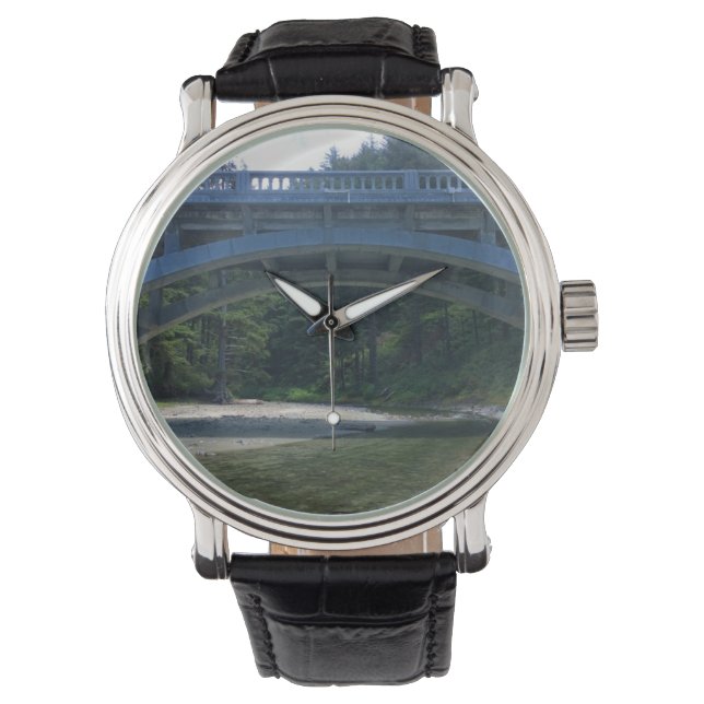 Cummins Creek im Neptune Staat Park, OR Armbanduhr (Vorderseite)