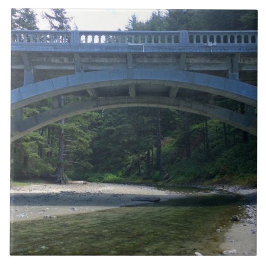 Cummins Creek im Neptune Staat Park, OR Fliese (Vorderseite)