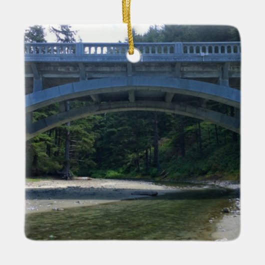 Cummins Creek im Neptune Staat Park, OR Keramikornament (Vorderseite)