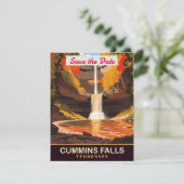Cummins Falls Tennessee Hochzeits-Einladung Save The Date (Stehend Vorderseite)