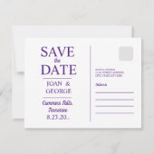 Cummins Falls Tennessee Hochzeits-Einladung Save The Date (Rückseite)