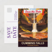 Cummins Falls Tennessee Hochzeits-Einladung Save The Date (Vorne/Hinten)