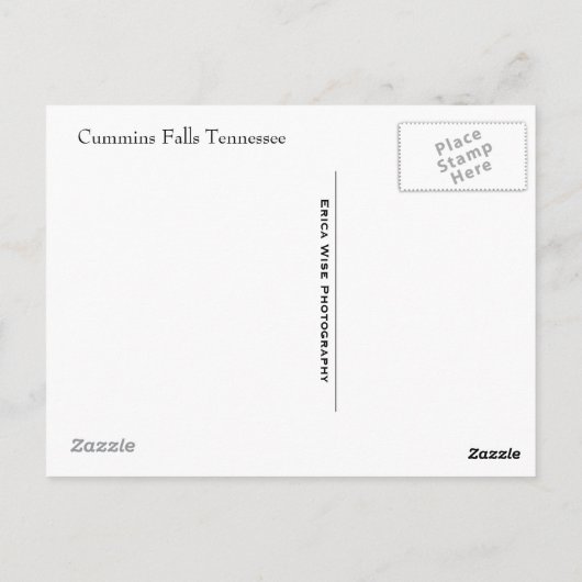 Cummins Wasserfall Postkarte (Rückseite)