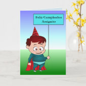 Cumpleaños Amiguito Karte (Gelbe Blume)