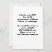 Cumpleaños de 65 Años Fiesta Con Foto Einladung (Rückseite)