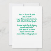 Cumpleaños de 65 Años Fiesta Con Foto Einladung (Rückseite)