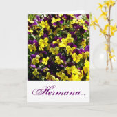 Cumpleaños de la Hermana Karte (Gelbe Blume)