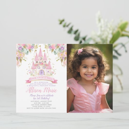 Cumpleaños de la Princesa Einladung (Stehend Vorderseite)