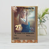 cumpleanos Invitation Einladung (Stehend Vorderseite)