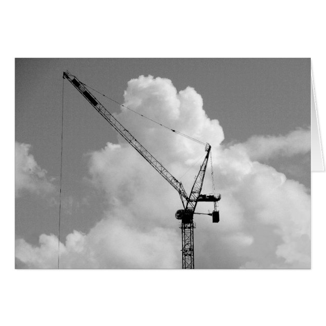 Cumulonimbus Crane - Schwarz und Weiß (Vorderseite (Horizontal))