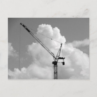 Cumulonimbus Crane - Schwarz und Weiß Postkarte