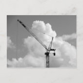 Cumulonimbus Crane - Schwarz und Weiß Postkarte (Vorderseite)