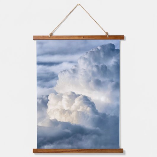 Cumulus Cloud Group Wandteppich Mit Holzrahmen (Vorderseite)
