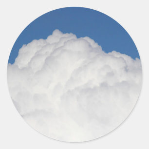 Cumulus Cloud Runder Aufkleber