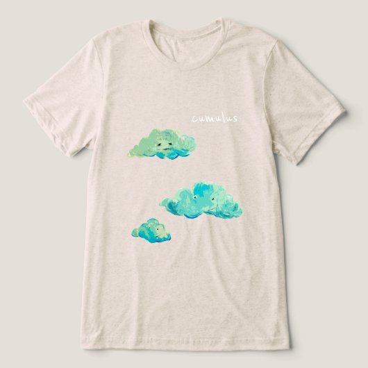 Cumulus-Wolke Tri-Blend Shirt (Design Vorderseite)