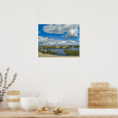 Cumulus-Wolken schweben über Seen, Nordwesten Poster (Küche)