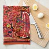 Cuna Indian Men in Cayucos Geschirrtuch (Viertel Falte)