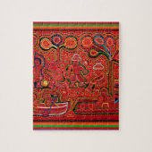 Cuna Indian Men in Cayucos Puzzle (Vertikal)