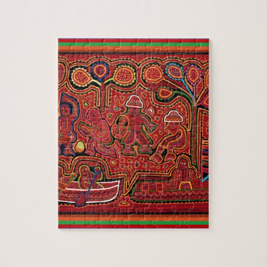 Cuna Indian Men in Cayucos Puzzle (Vertikal)