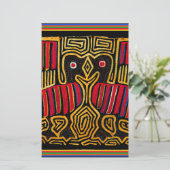 Cuna Indian Mola Duck Design Briefpapier (Stehend Vorderseite)