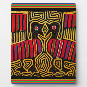 Cuna Indian Mola Duck Design Fotoplatte