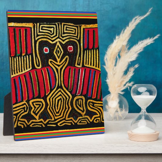 Cuna Indian Mola Duck Design Fotoplatte (Seite)