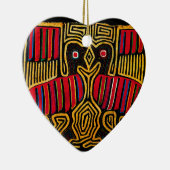 Cuna Indian Mola Duck Design Keramikornament (Rechts)