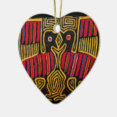 Cuna Indian Mola Duck Design Keramikornament (Links)