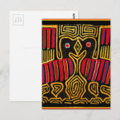 Cuna Indian Mola Duck Design Postkarte (Vorne/Hinten)