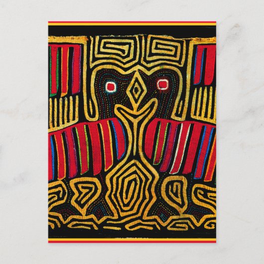 Cuna Indian Mola Duck Design Postkarte (Vorderseite)
