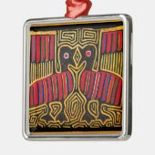 Cuna Indian Mola Duck Design Silbernes Ornament (Links)