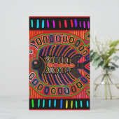 Cuna Indian Mola Flying Fish Fish Briefpapier (Stehend Vorderseite)
