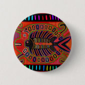 Cuna Indian Mola Flying Fish Fish Button (Vorderseite)