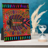 Cuna Indian Mola Flying Fish Fish Fotoplatte (Seite)