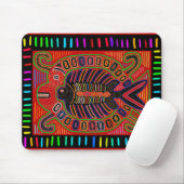 Cuna Indian Mola Flying Fish Fish Mousepad (Mit Mouse)