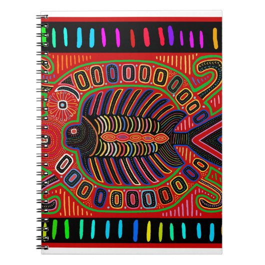 Cuna Indian Mola Flying Fish Fish Notizblock (Vorderseite)