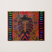 Cuna Indian Mola Flying Fish Fish Puzzle (Horizontal)