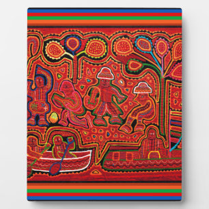 Cuna-Indianer Männer in Cayucos Fotoplatte