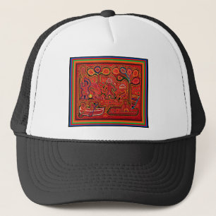 Cuna-Indianer Männer in Cayucos Truckerkappe