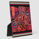 Cuna Indianerstamm Shaman mit Fans Fotoplatte (Seite)