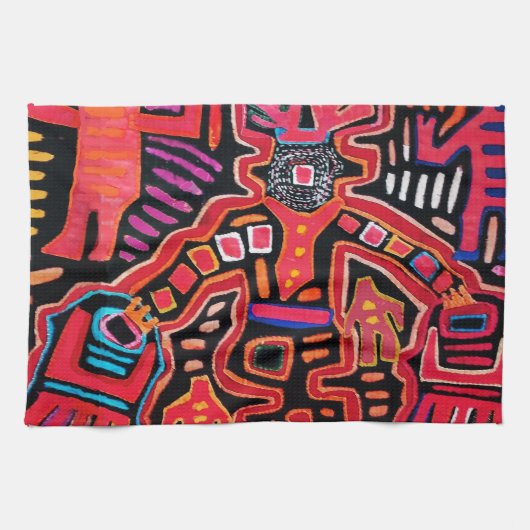 Cuna Indianerstamm Shaman mit Fans Handtuch (Horizontal)